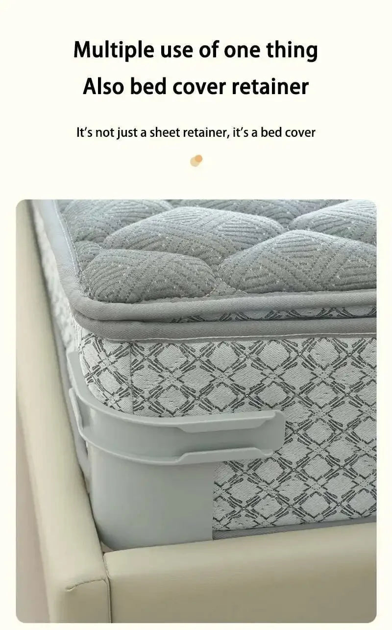 4PCS Bed Sheet Fasteners Sheet Ties Heavy Duty (White)