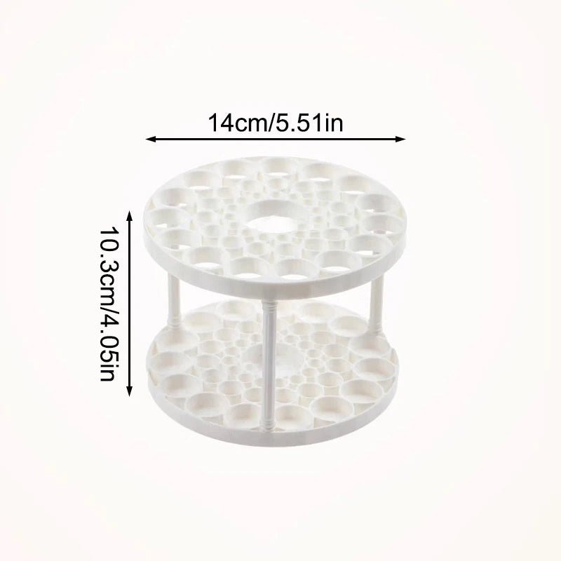 Makeup Brush Storage Rack Desktop Cosmetics Lipstick Organizer (White)