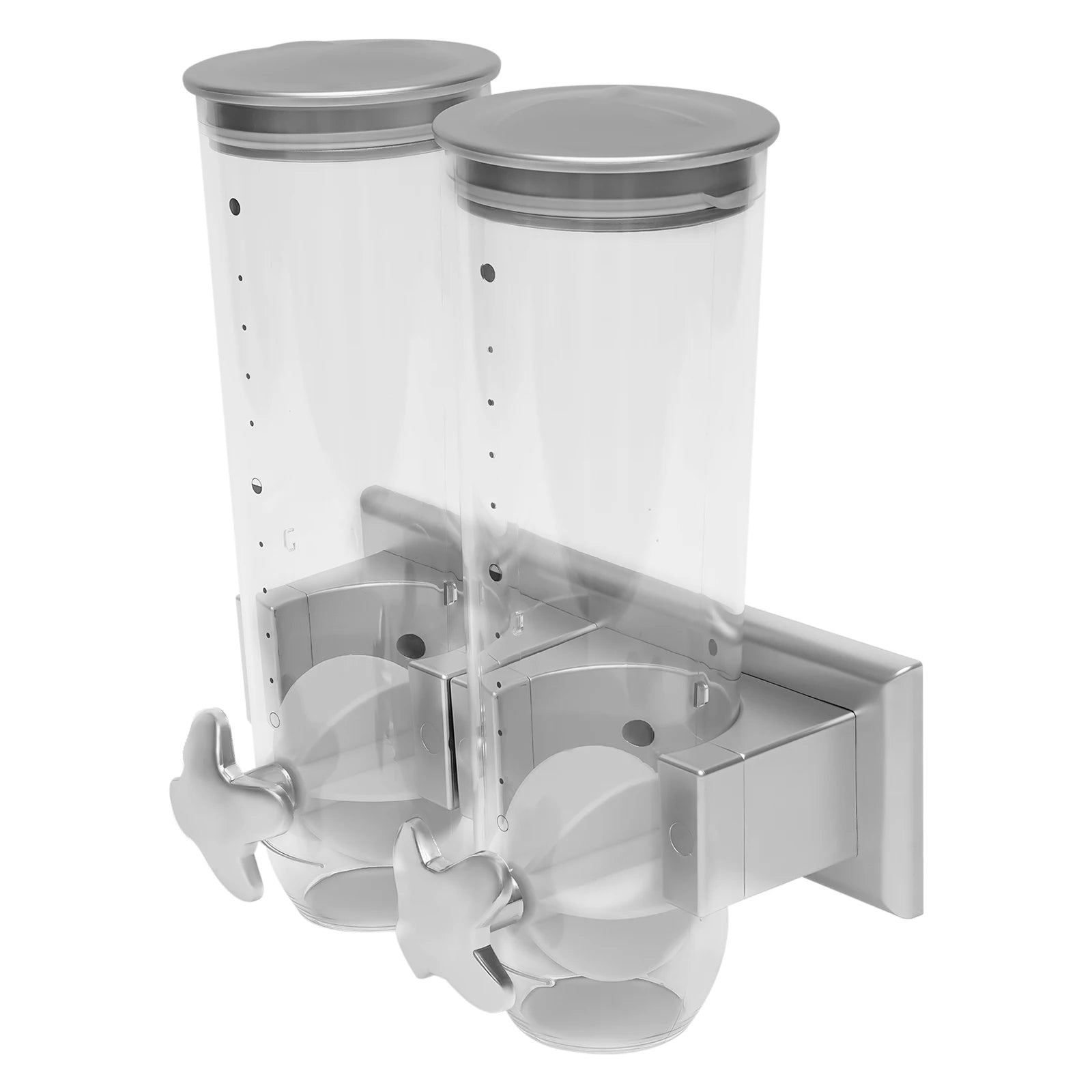 3L Wall Mounted Cereal Dispenser Set of 2 Rectangular Base for Dry Food