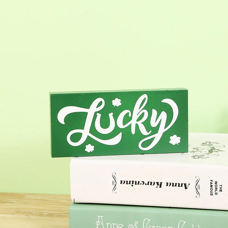 Lucky Wooden Clover Decor for St. Patrick's Day