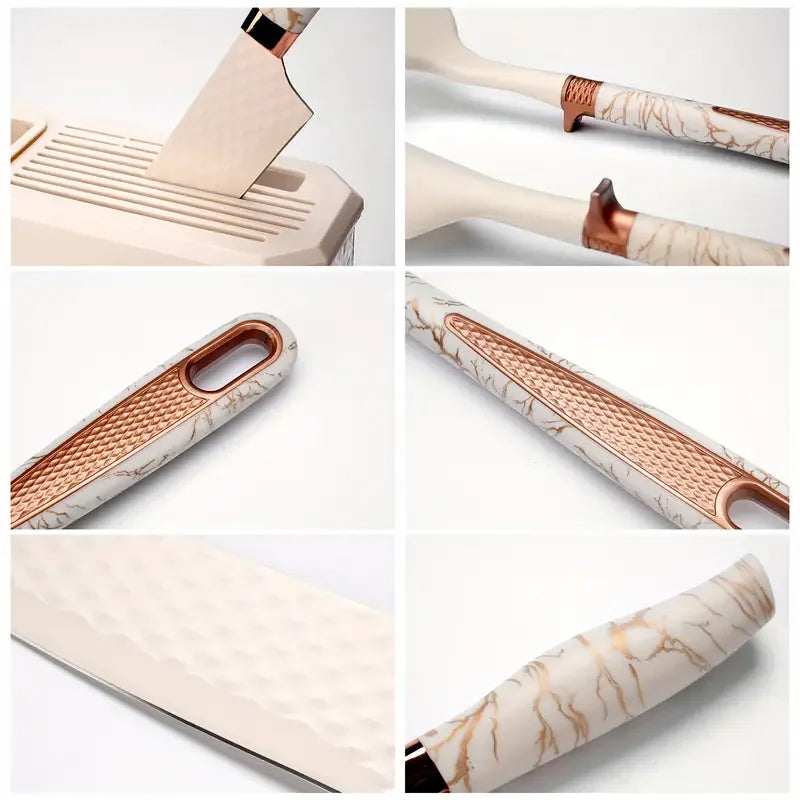 Stainless Steel Knife Set 16PCS Silicone Kitchenware