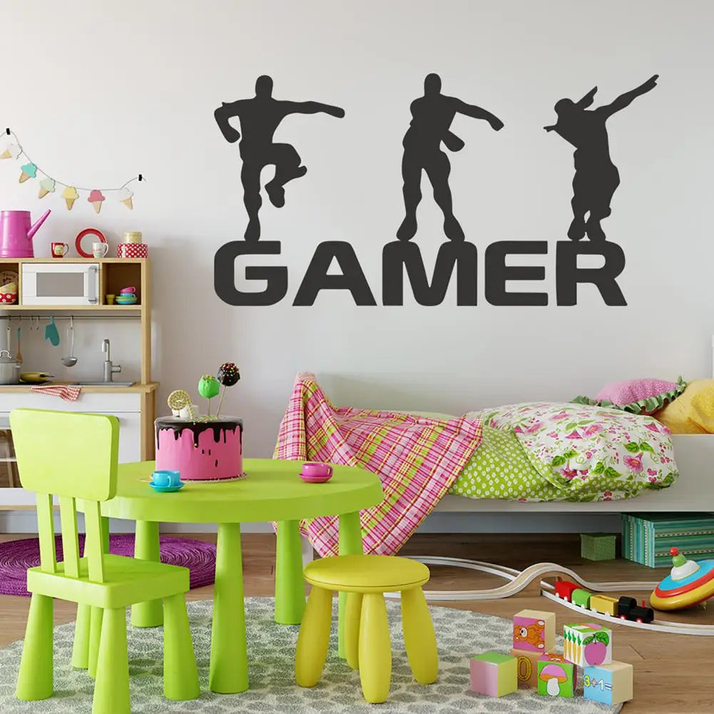 Gamer Letter Wall Decal – Decorative Self-Adhesive Eco-Friendly Sticker for Kids &amp; Teens