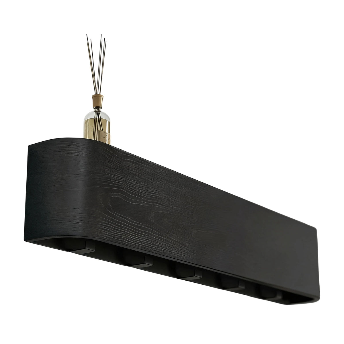 Wooden Texture Wall Shelf Hangers &amp; Hooks (Walnut)