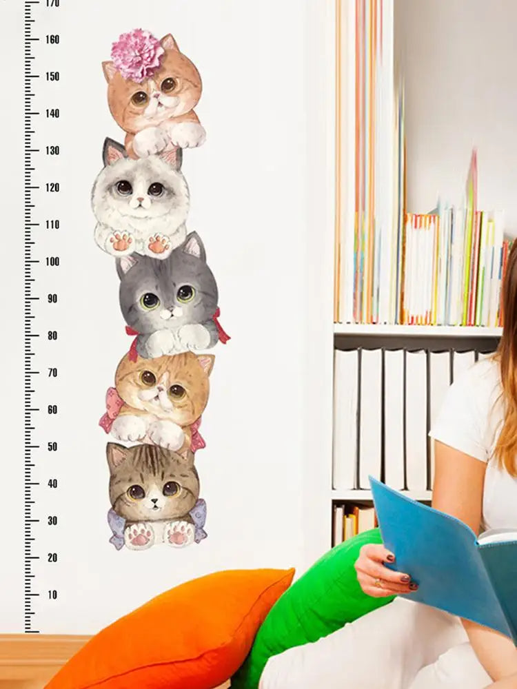 Height Measurement Wall Decal Self Adhesive (Black)