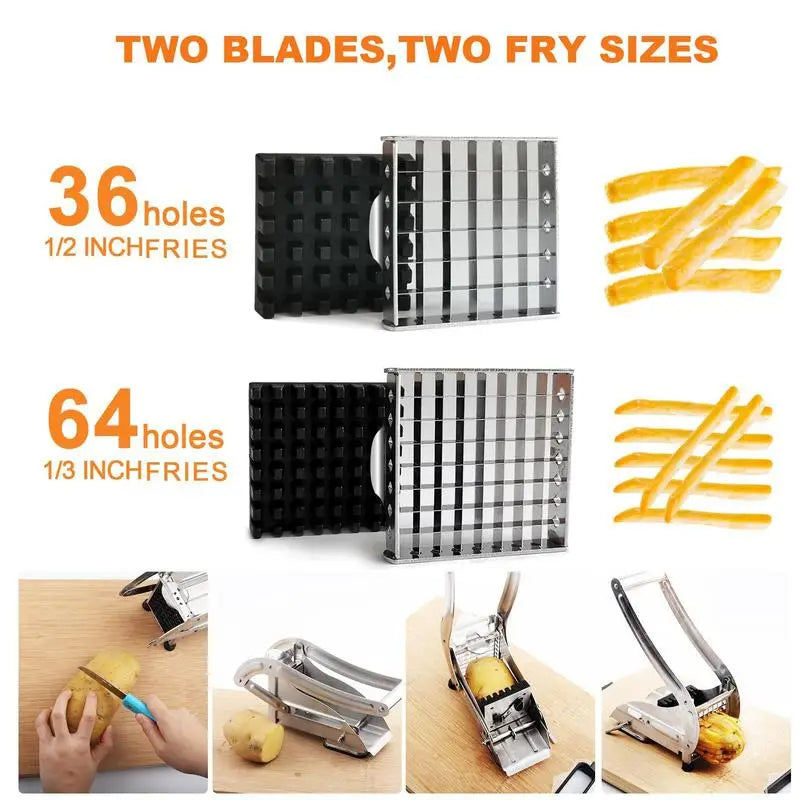 Manual Stainless Steel French Fry Potato Chip Slicer
