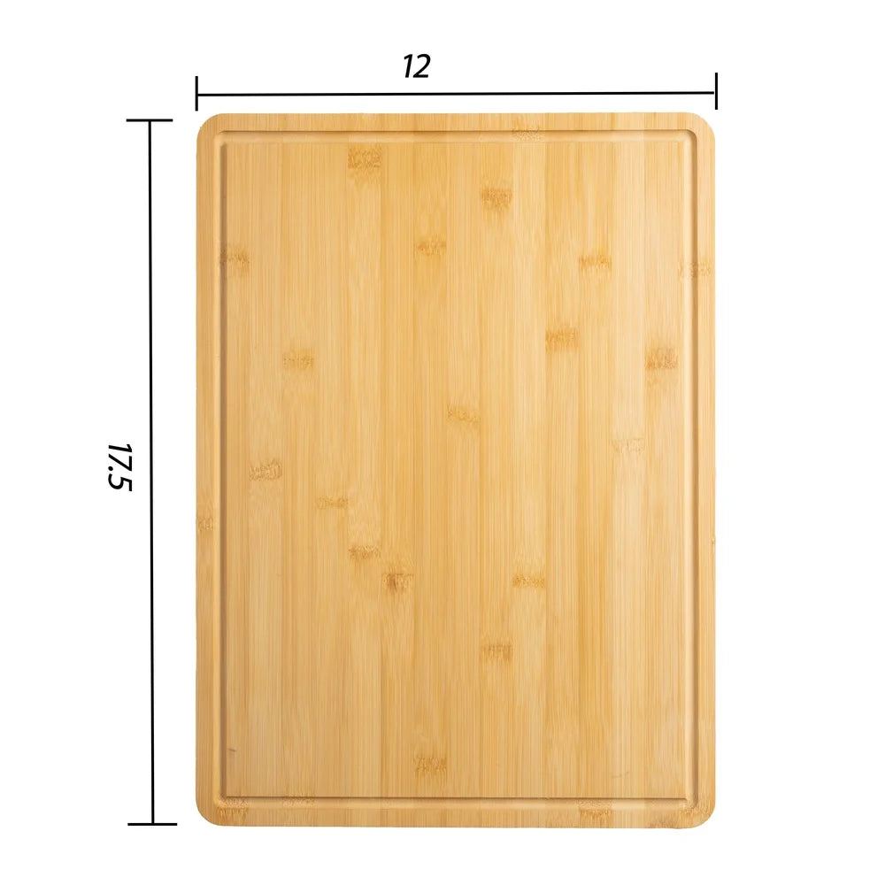 Non-Slip Bamboo Cutting Board