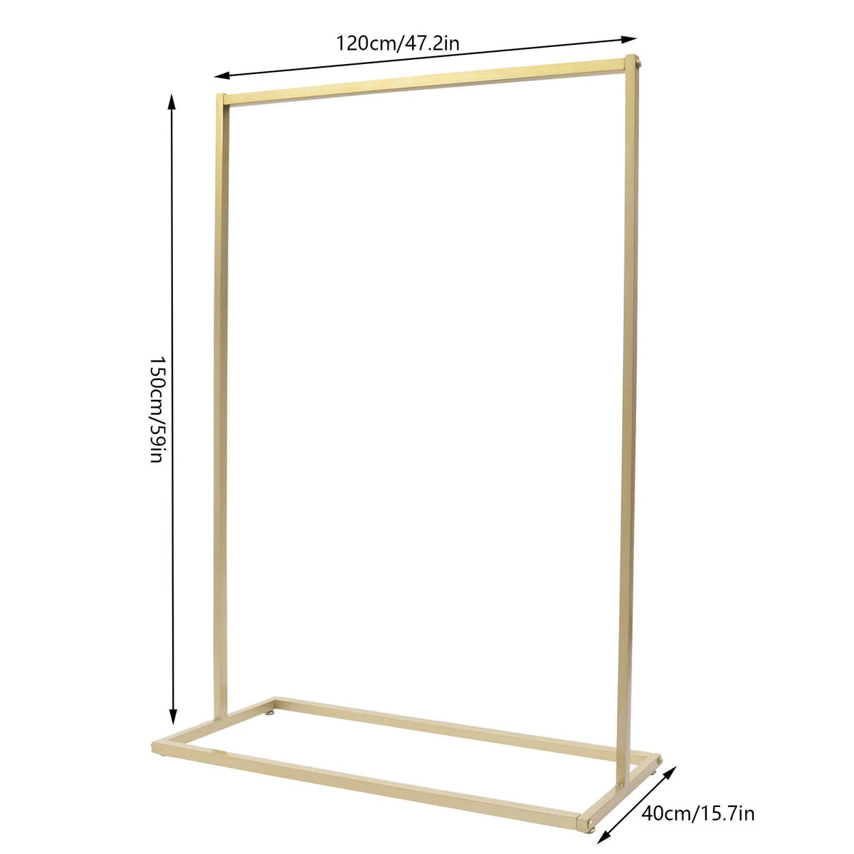 Modern Clothing Display Stand Garment Hanging Rack (Gold)