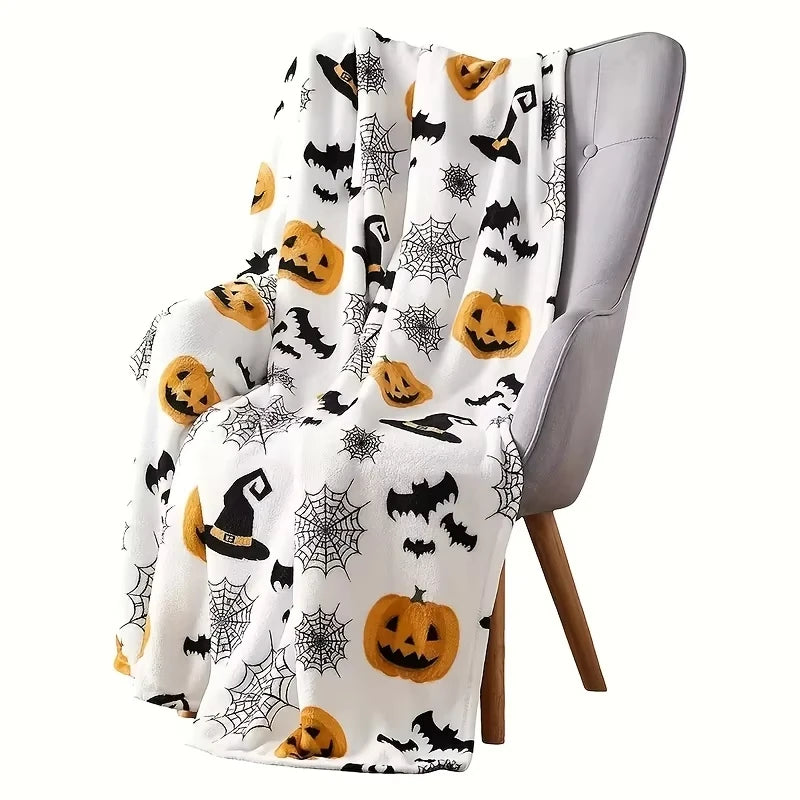 Spooky Soft Flannel Halloween Throw Blanket