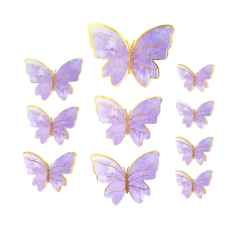 Purple Decorative Butterfly Cake Decoration for Party & Event Topper