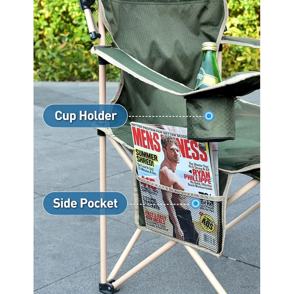 Portable Beach Canopy Chair with UV Protection and Cup Holder