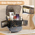 Portable Makeup Storage Organizer for Vanity (Black)