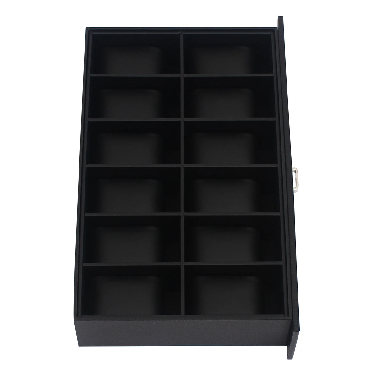 Lockable Luxury Watch Jewelry Chest 24 Slot Watch Box Organizer for Men (Black)