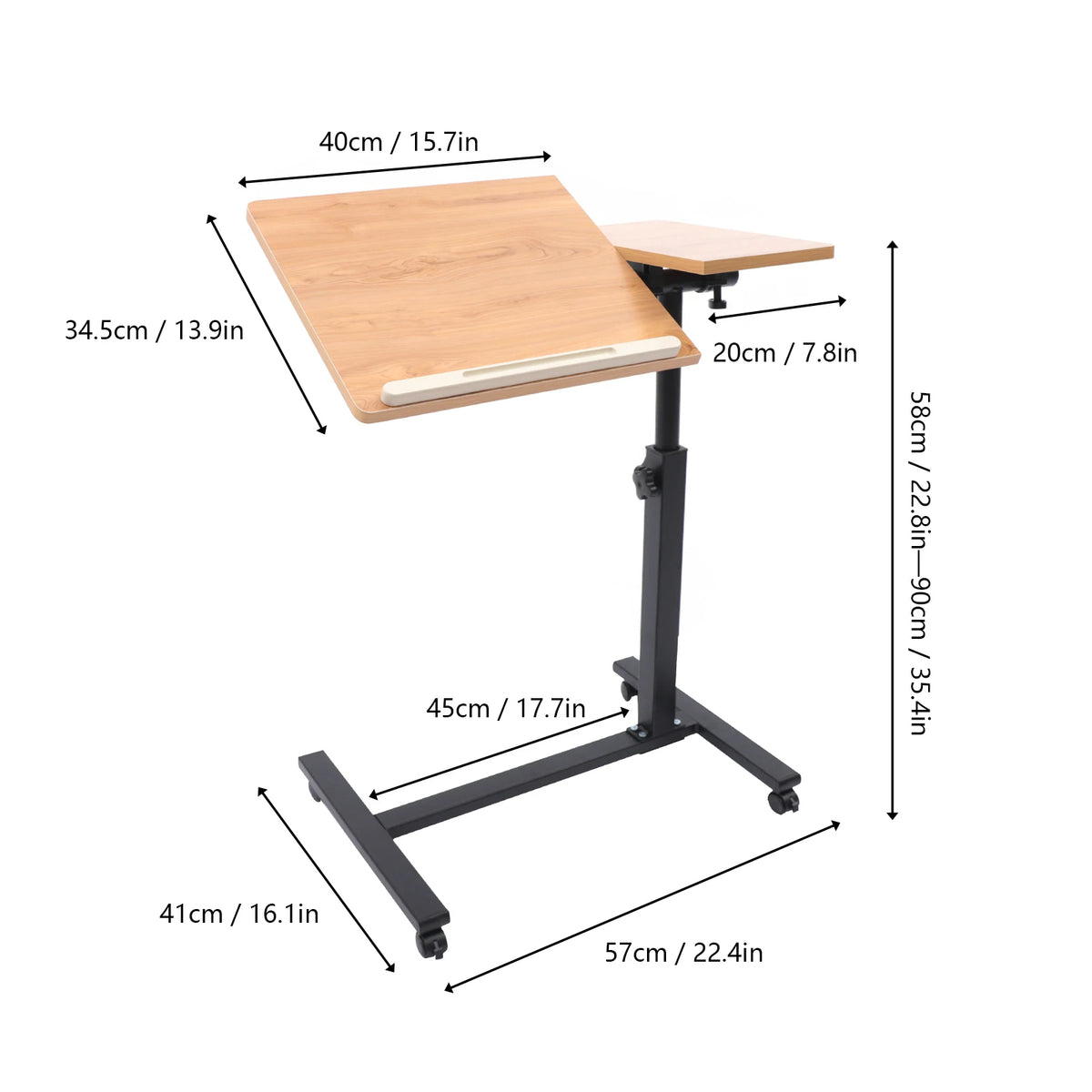 Adjustable Laptop Desk with 360° Rotating Tabletop Home Office Laptop Desk