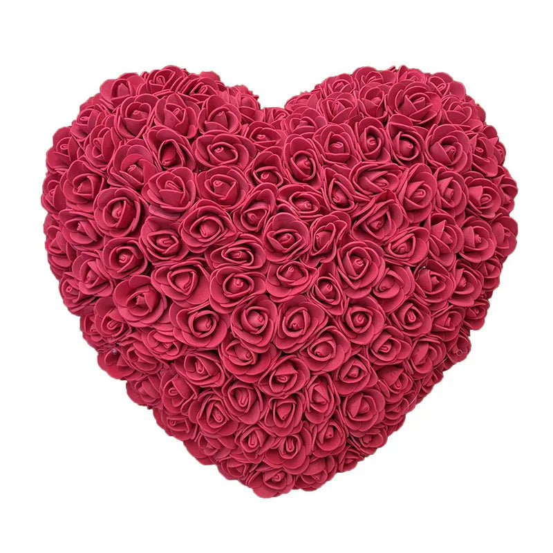 Red Rose Flower Heart 18CM for Valentines Day (Red)