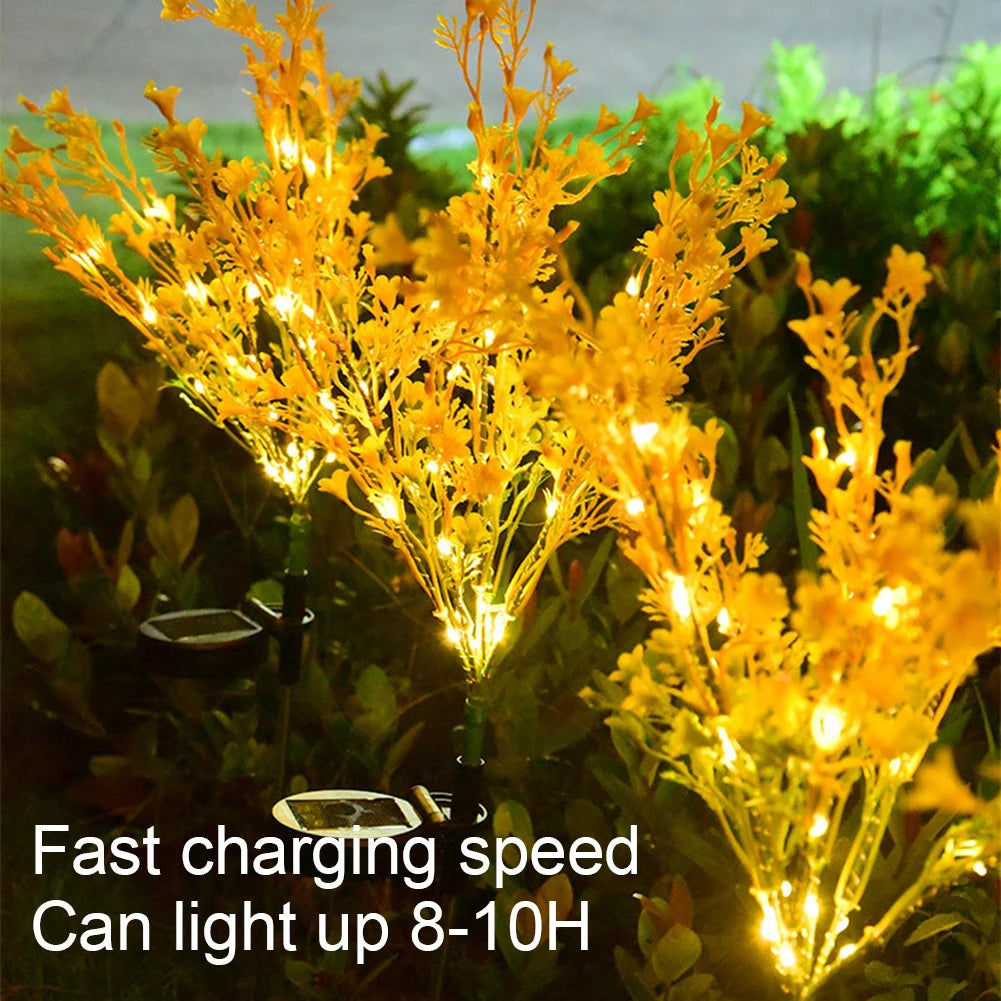 Waterproof Solar Flower Lights Outdoor Rape Solar Flowers Lamp for Garden