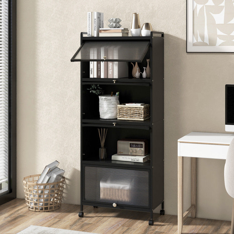 Kitchen Baker&#39;s Rack 5-Tier PC Doors (Black)