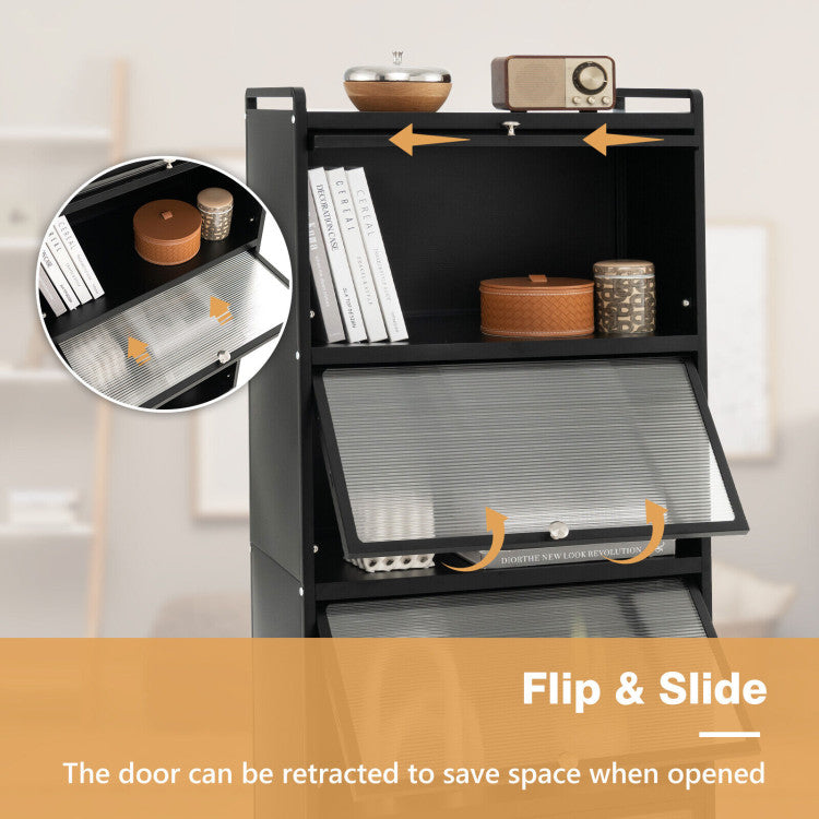 Kitchen Baker&#39;s Rack 5-Tier PC Doors (Black)