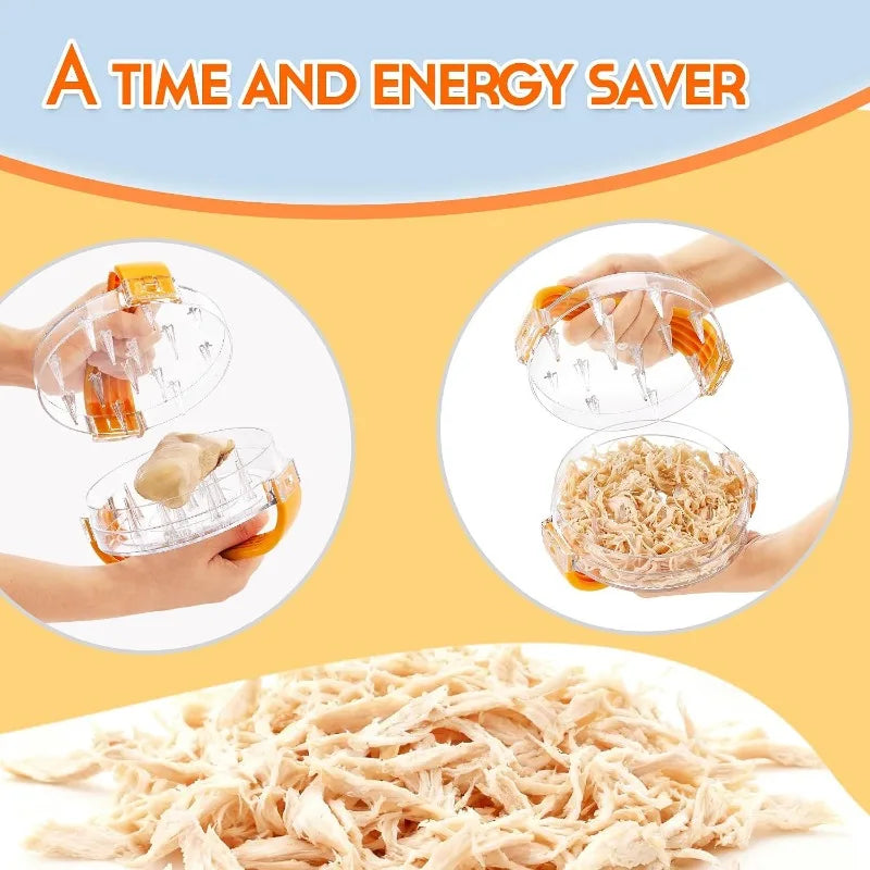 Non-Slip Chicken Shredder Tool – Clear Twist Meat Shredder for Easy Food Prep