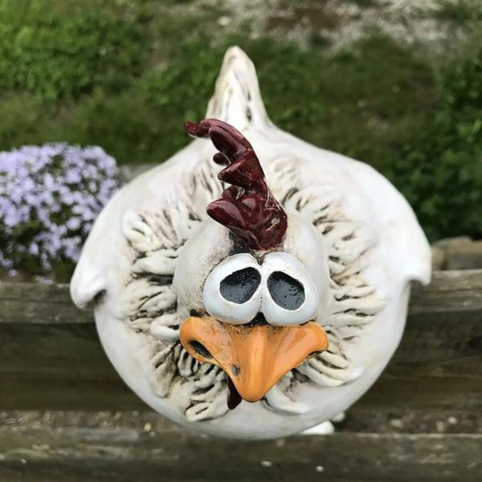 Resin Chicken Statue Fun Farm Yard Decoration for Home