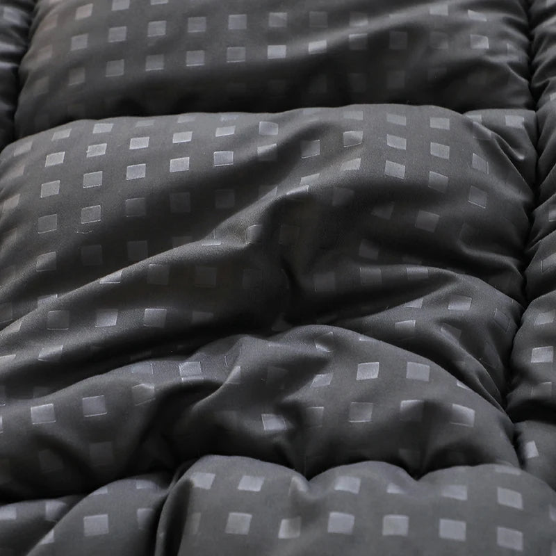 Mattress Topper High-Density Filling Protector Cover 78x80" King Size (Dark Gray)