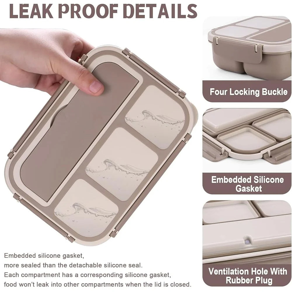 Bento Box 4-Compartment Lunch Container