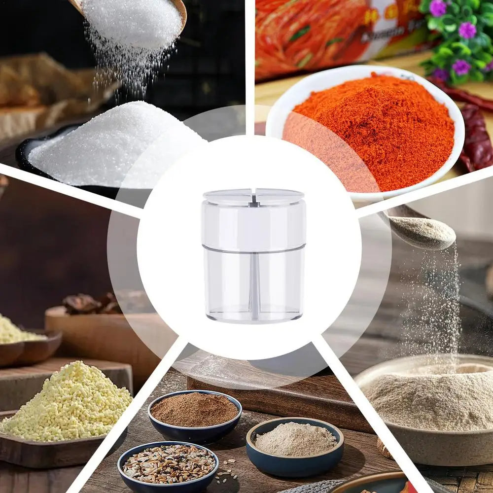 Spice Container 4 Compartments Sugar Storage Lid