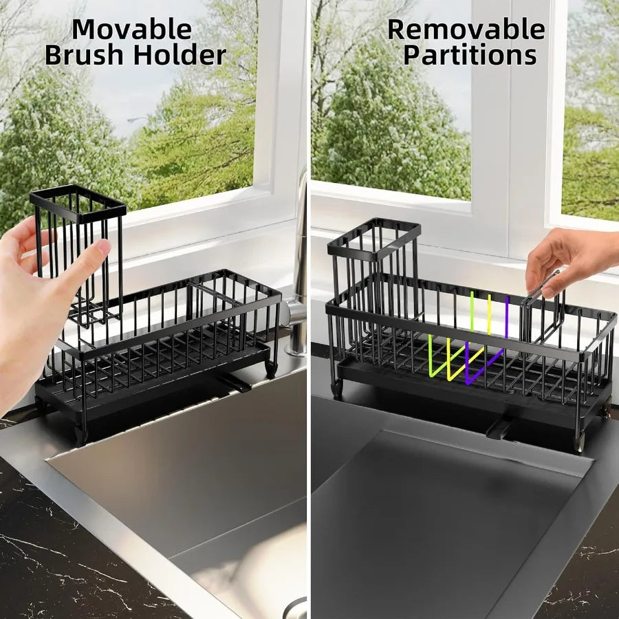 Extra Large Kitchen Sink Organizer for Sponges &amp; Brushes