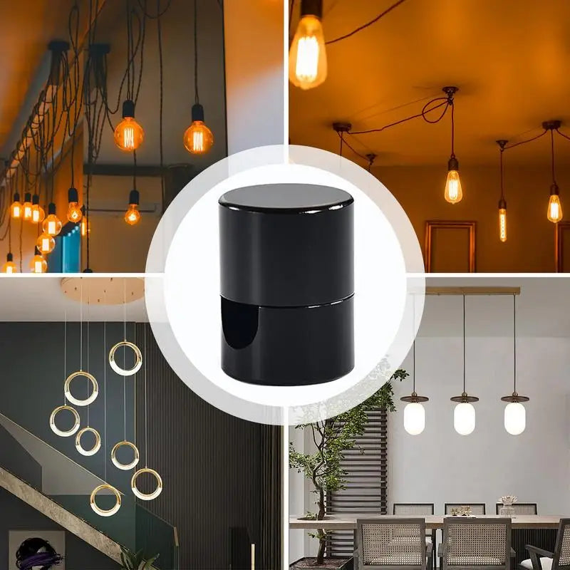 Versatile Ceiling and Wall Hooks for Lighting & Decor (Black)