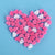 Pink Heart Love Beads Foam Strip 50PCs for DIY Wedding Favors Flower Box Filler