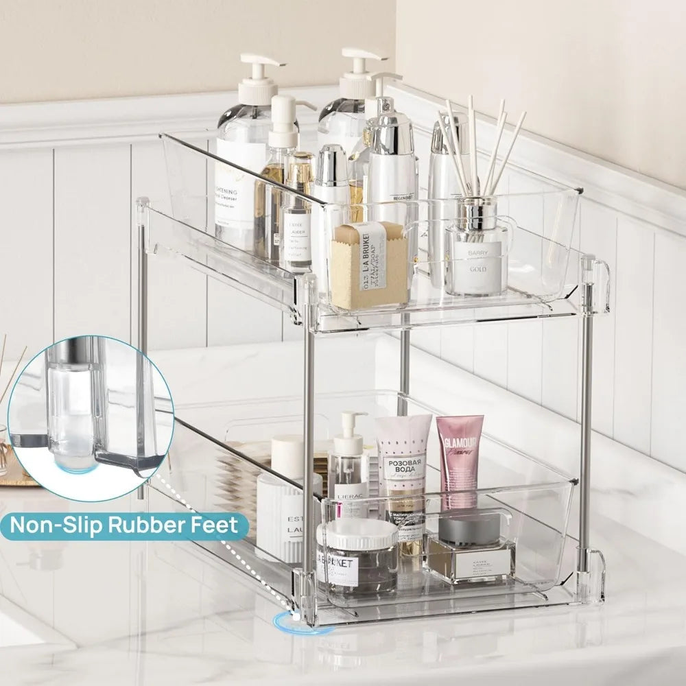 Under Sink Storage 2-Tier with Pull-Out Drawers