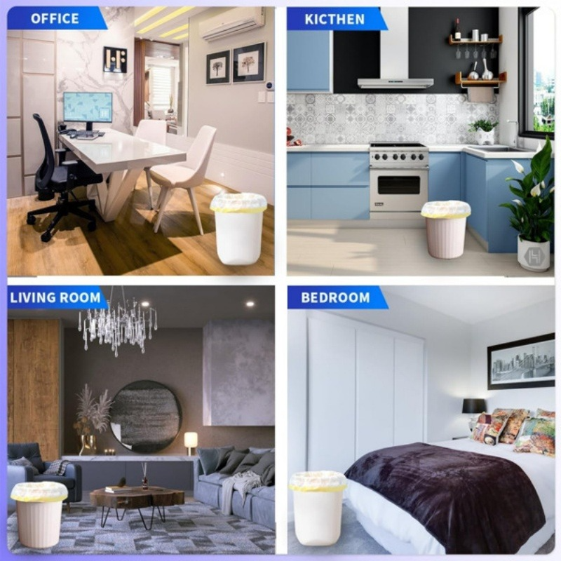 Cream Garbage Bags 5 Rolls 90 Count