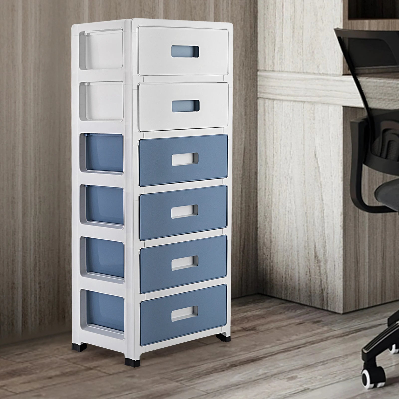 Rolling Storage Cabinet 6-Tier Plastic Drawer Desktop Organizer with Wheels