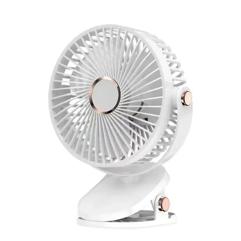 Rechargeable USB Desk Fan with Clip