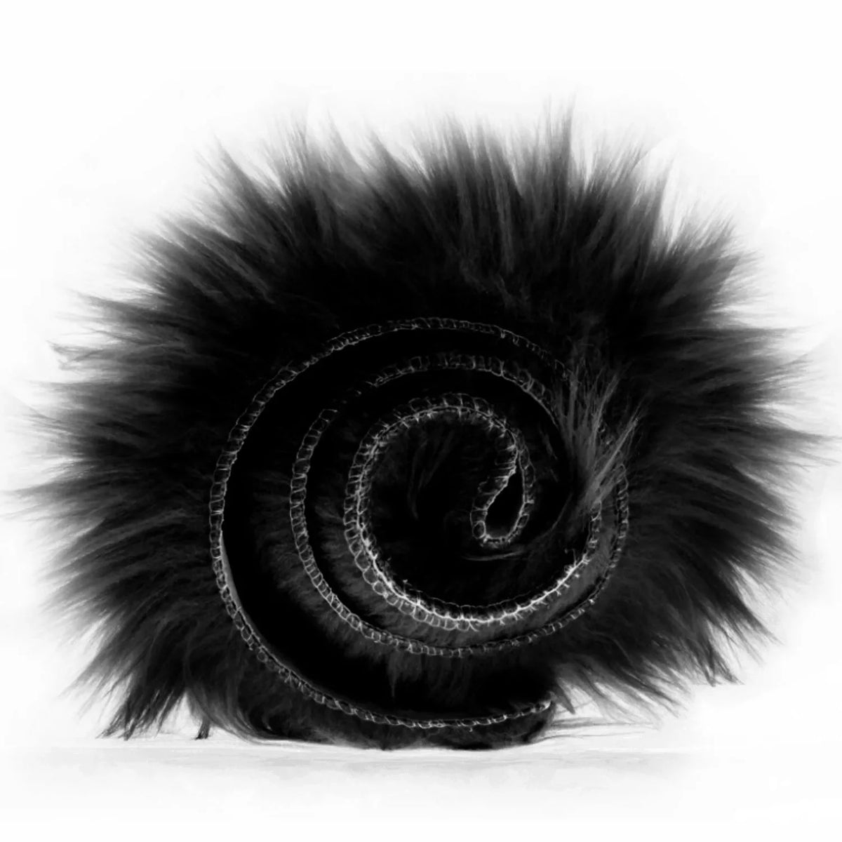 Faux Plush Soft Area Rug 4x6FT for Living Room (Black)