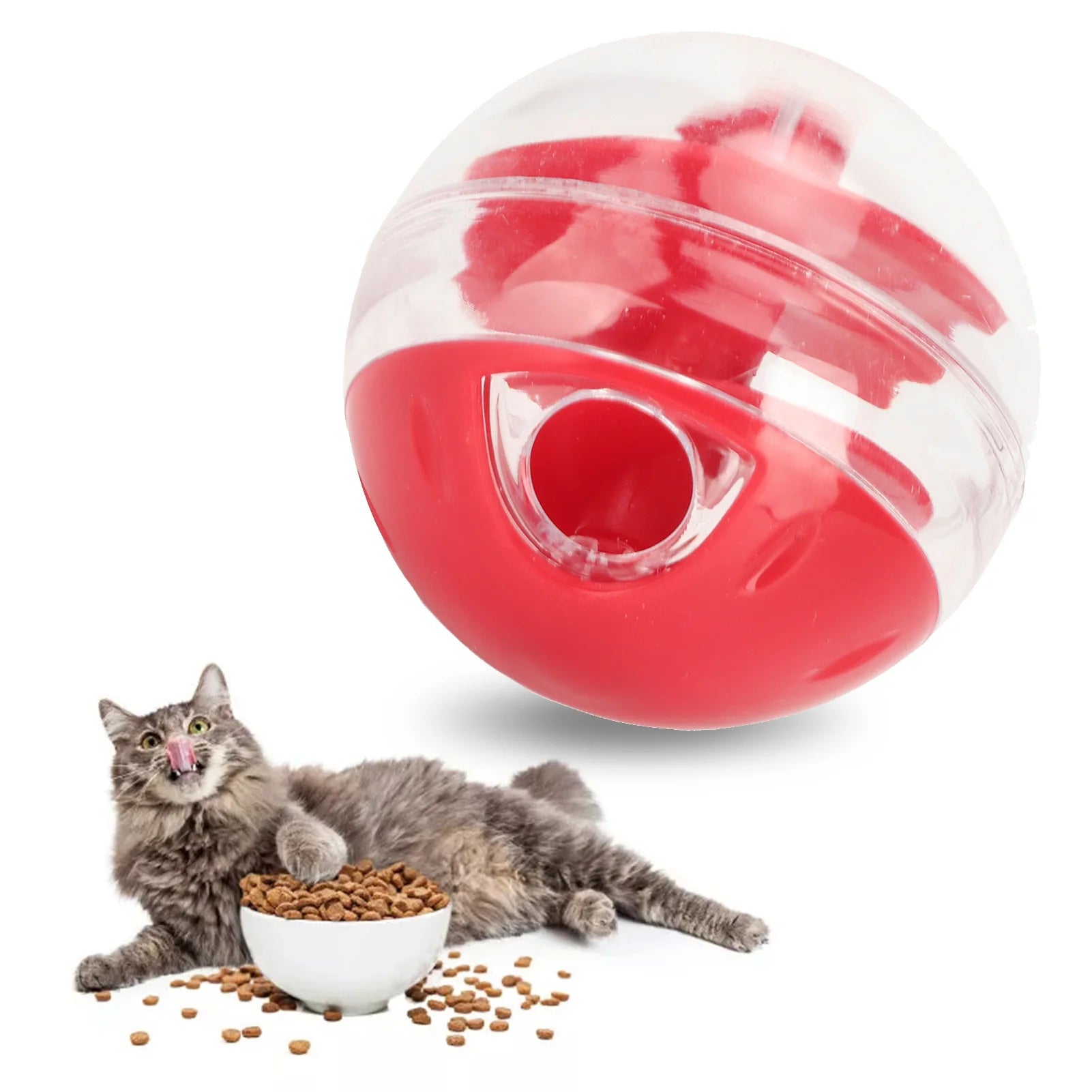 Cat Food Dispensing Ball Interactive Treat Puzzle Feeder for Kittens