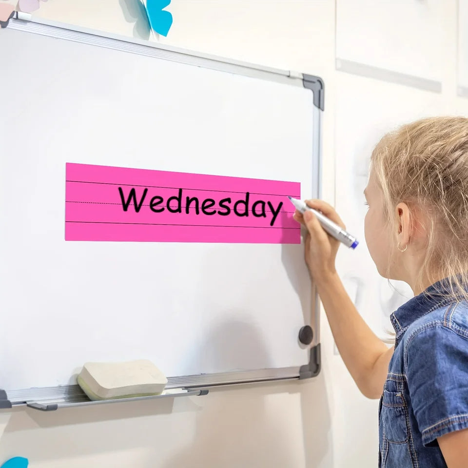 Reusable Dry Erase Lined Boards 12PCS Learning Tool for Students Teachers