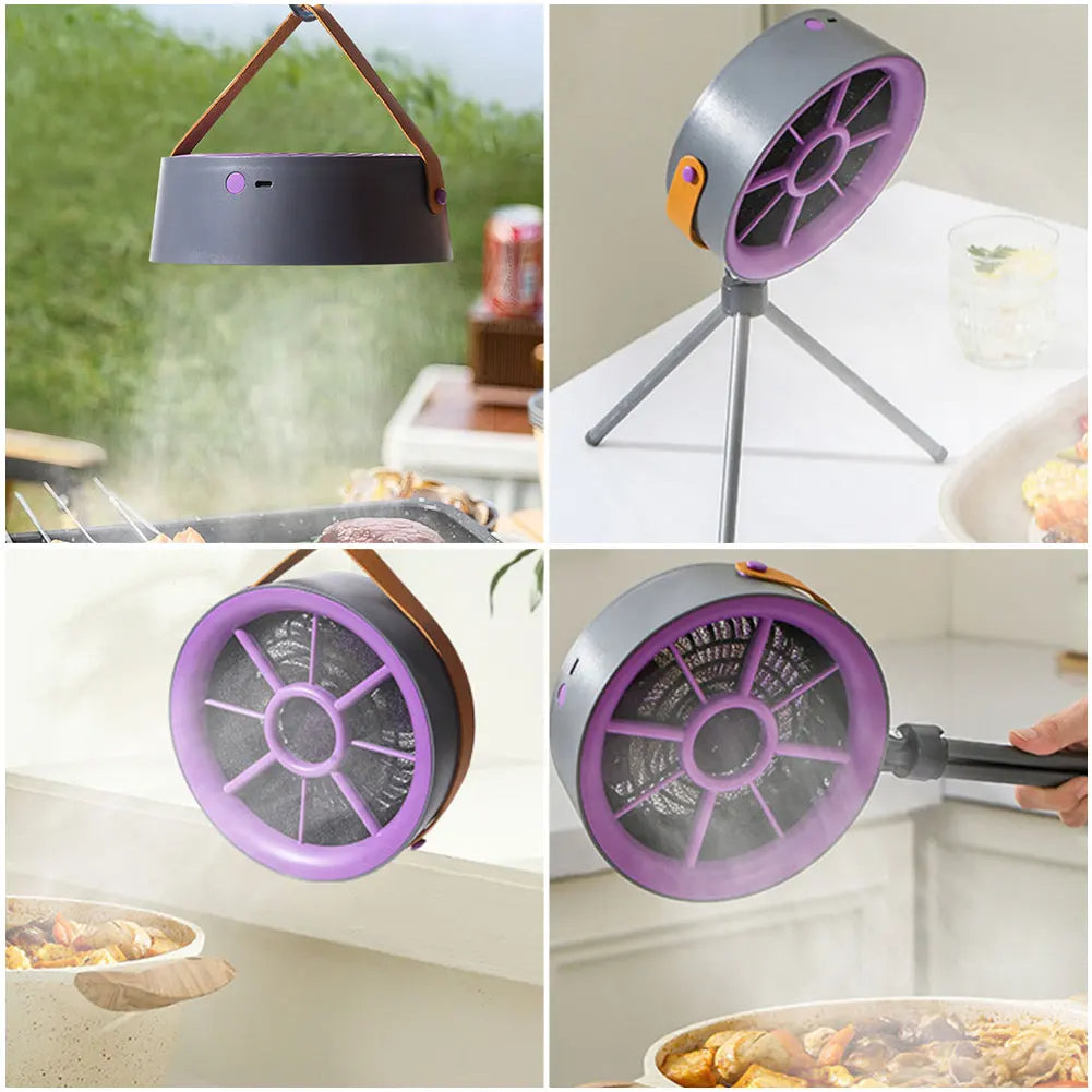 Mini Desktop Range Hood with 3 Speeds (Beige)