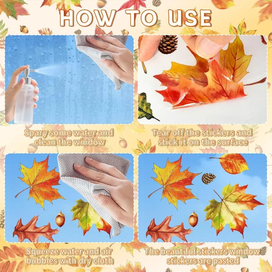 Happy Thanksgiving Window Clings 112 Pcs