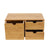 Bamboo Desk Organizer with 3 Drawers for Office Supply Organizer