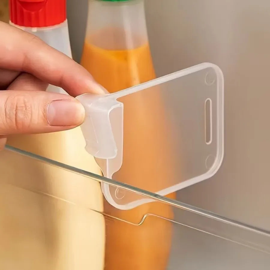 5-Pack Refrigerator Shelf Dividers Snap-On Adjustable Fridge Organizer