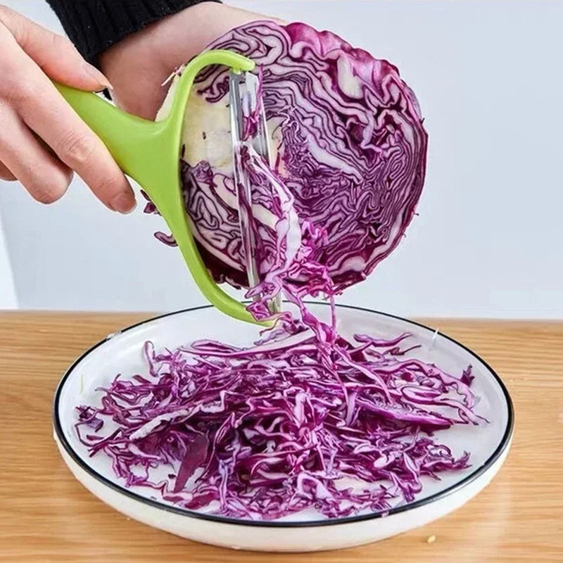 Stainless Steel Vegetable Peeler &amp; Fruit Slicer – Wide-Mouth Potato, Cabbage &amp; Salad Prep Kitchen Tool