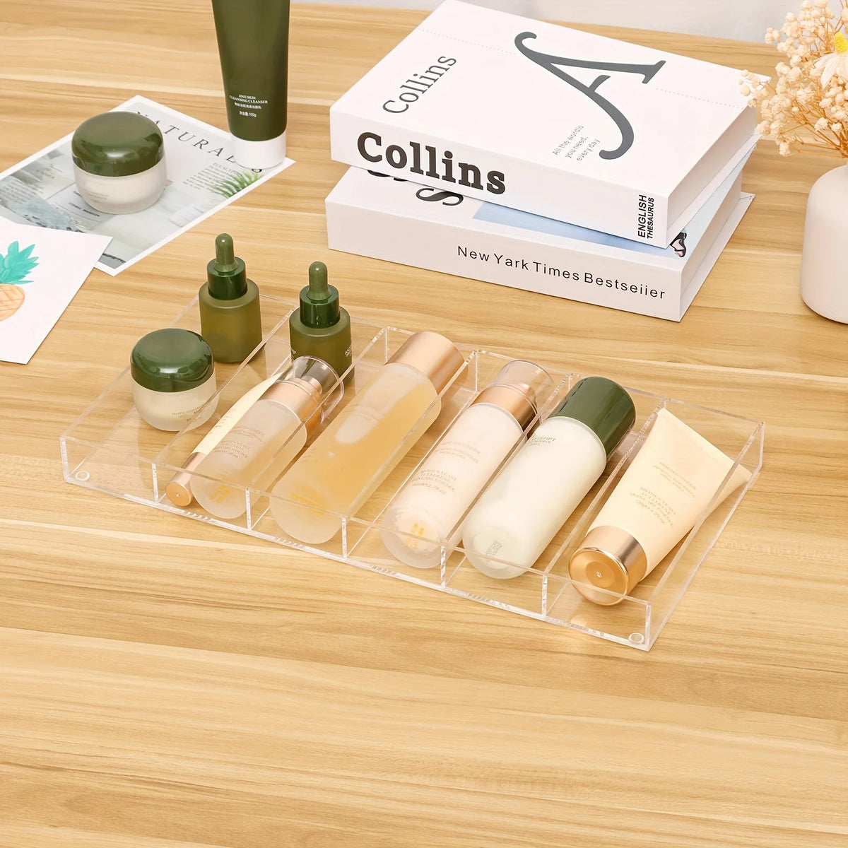 Transparent 6-Slot Acrylic Glasses Box Multipurpose Organizer