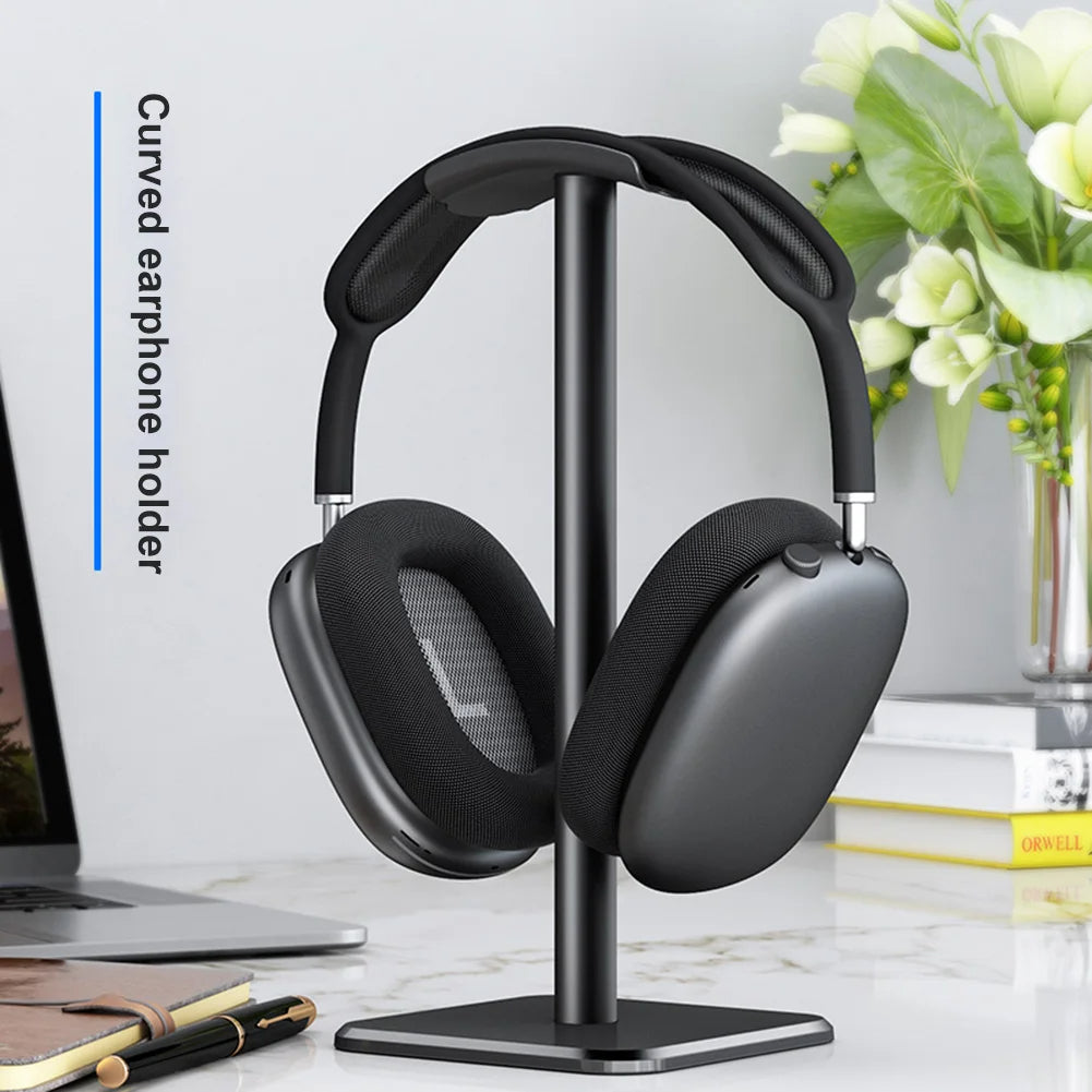 Vertical Headphone Display Rack Desktop Headphone Holder (Black)
