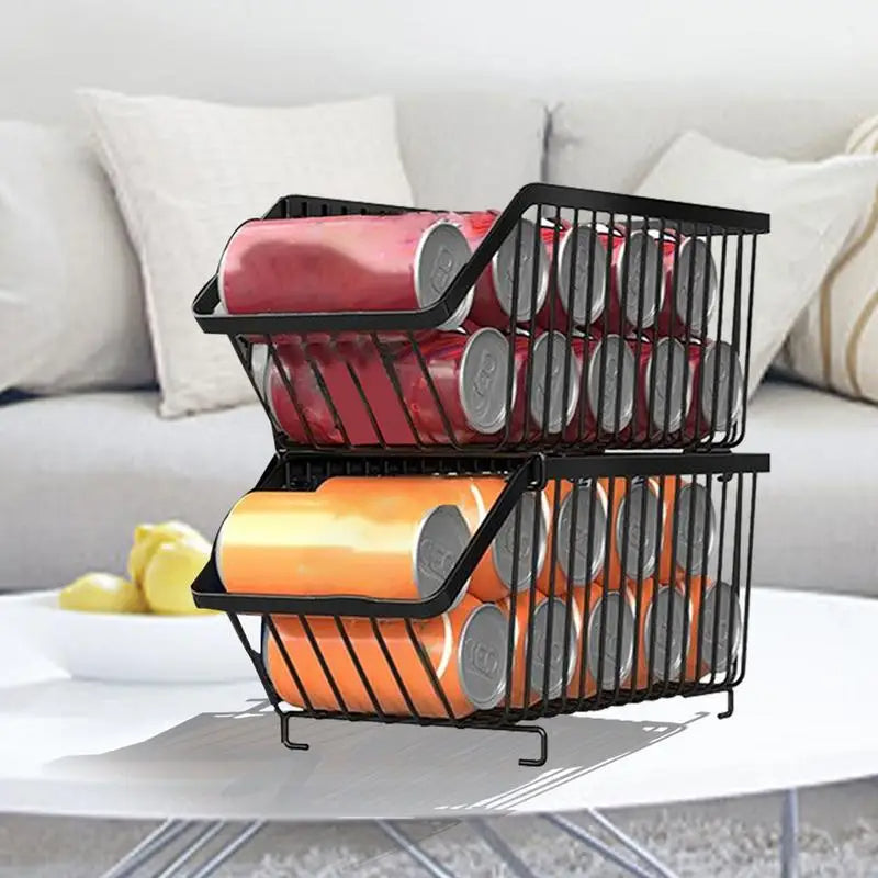2-Pack Stackable Can Organizer for Pantry Organizer