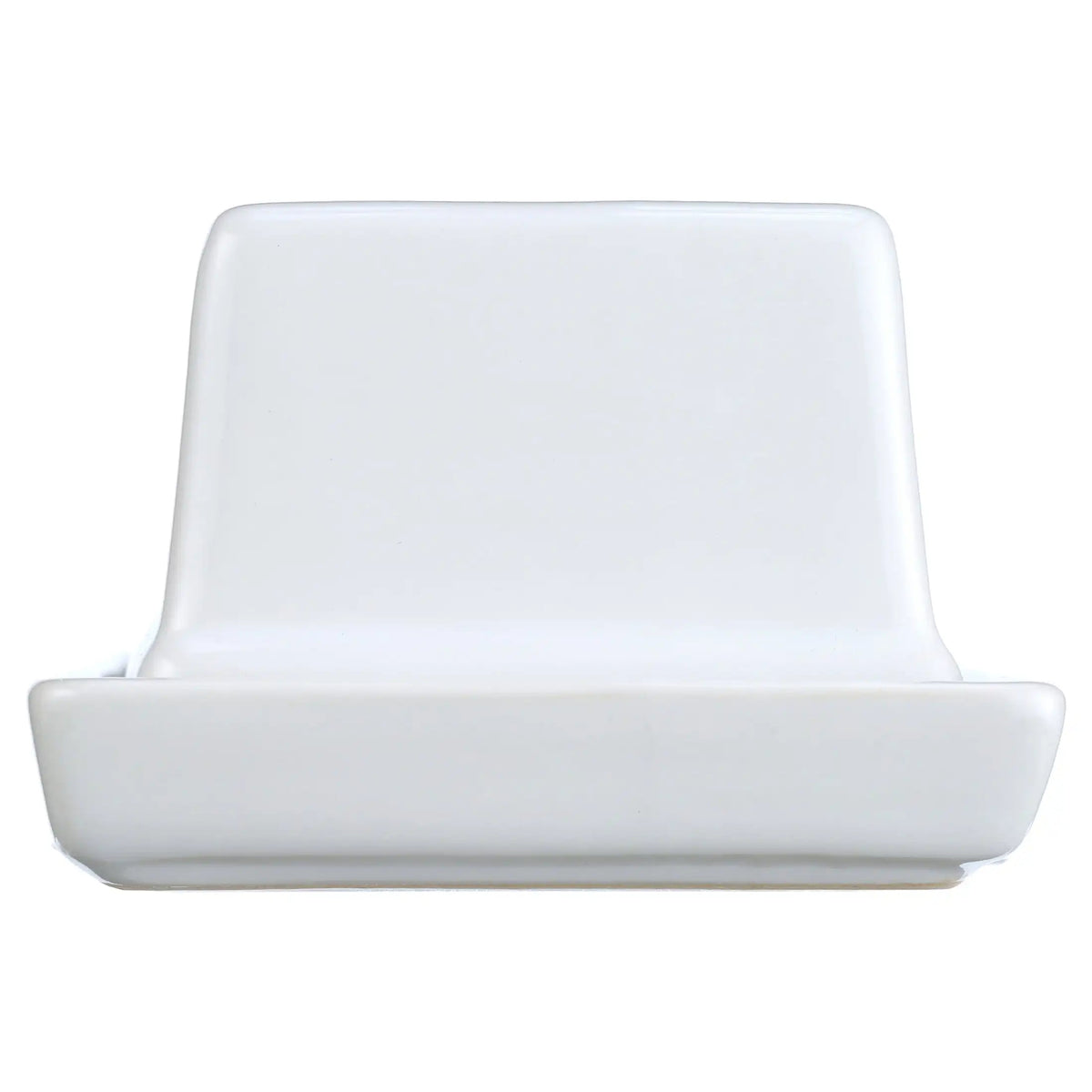 Farmhouse Glazed Ceramic Butter Dish with Lid (White)