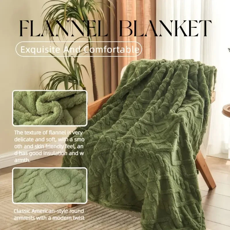 Luxurious Dense Weave Fleece Blanket 1PC (Dark Gray)