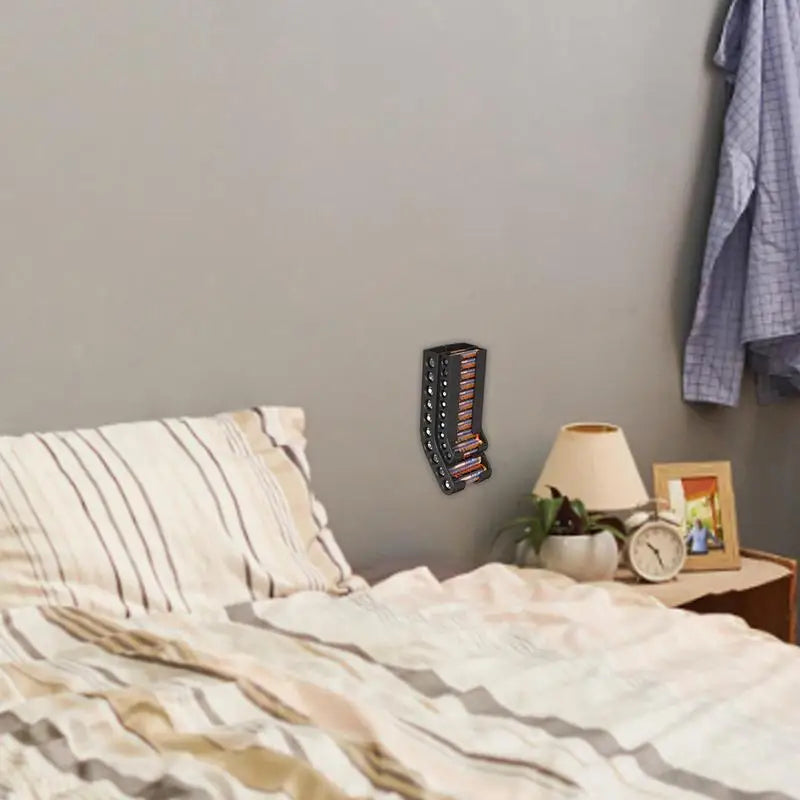 Wall Mount Battery Storage Organizer Dispenser (Black)