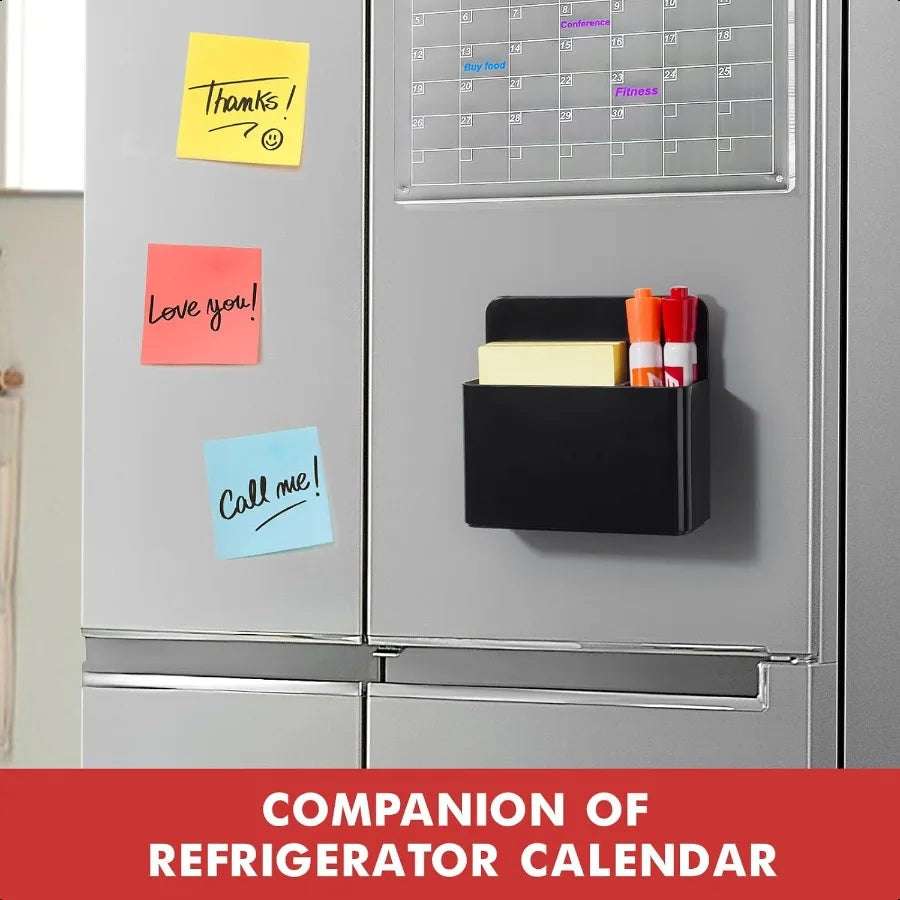 Refrigerator Magnetic Organizer 2-Pack Pen Marker Holder for Kitchen