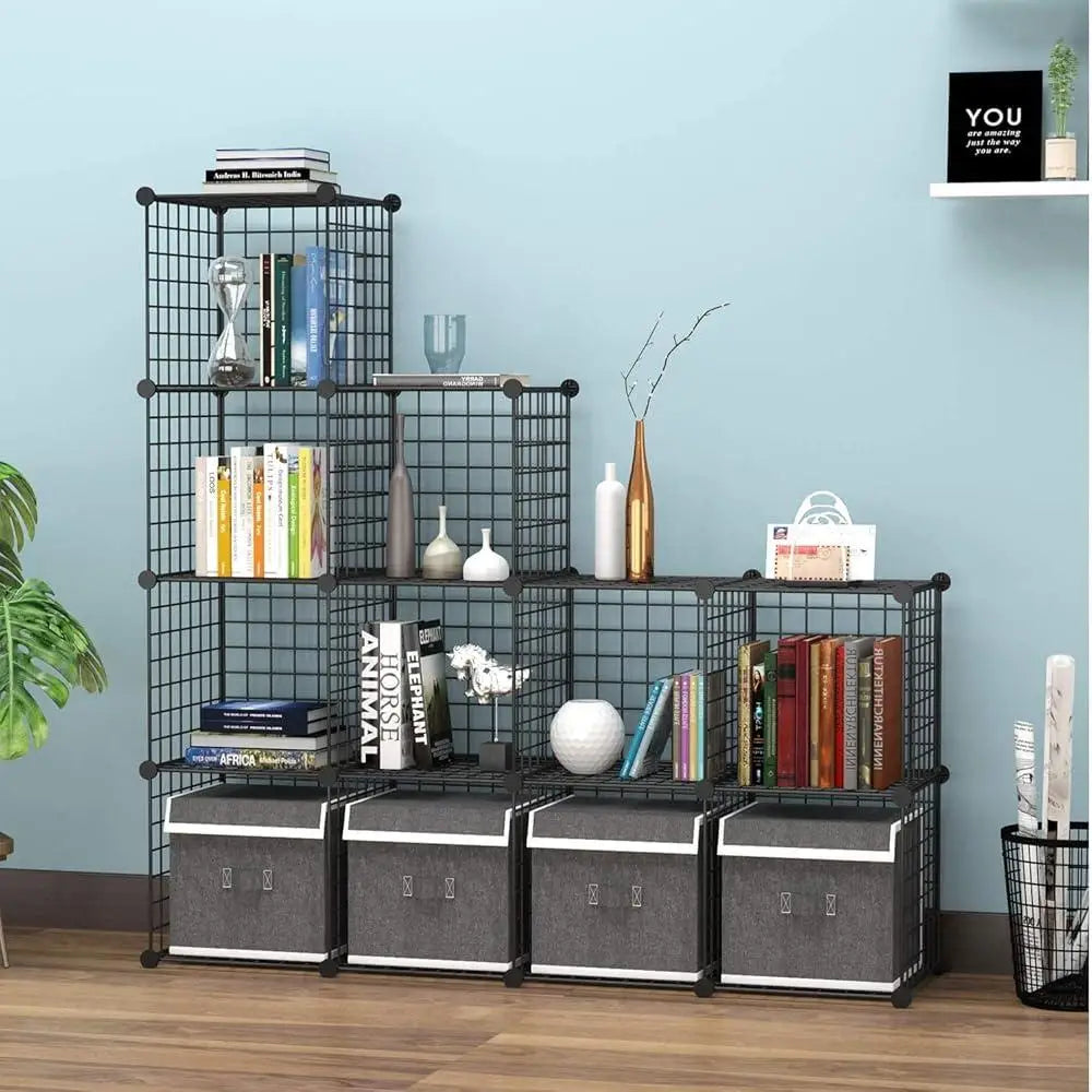 Wire 12-Cube Modular Storage Organizer