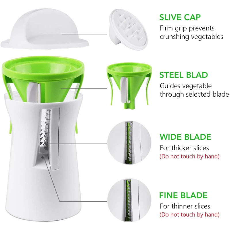 Vegetable Spiralizer Heavy Duty Slicer Portable Noodle Maker